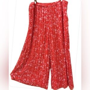 INC International Concepts NWOT Palazzo  Pink  Floral Wide-Leg Pleated Pants XL